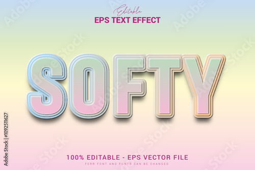 Softy 3d text effect file editeble