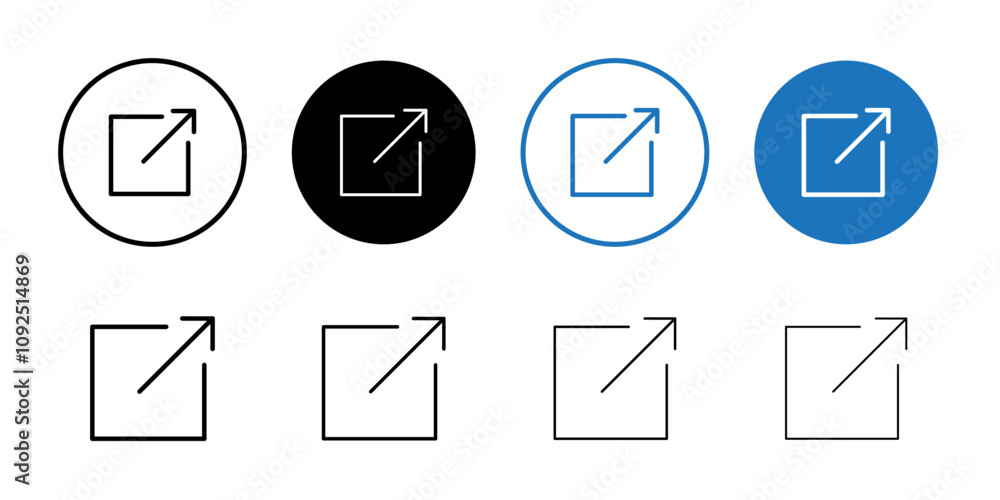 External link icon linear logo isolated External link icon linear logo isolated