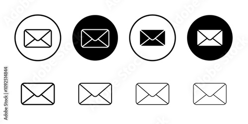 Envelope icon linear logo isolated