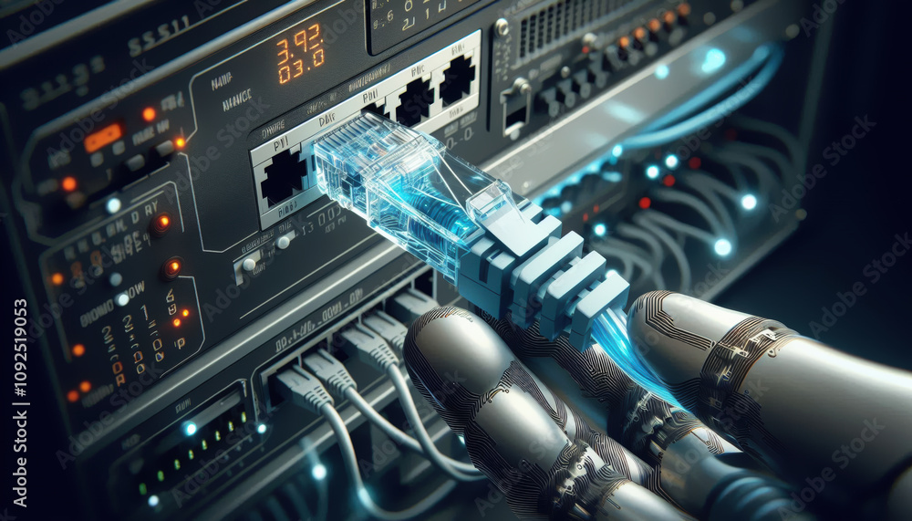 Connect ethernet cable to wireless router on server to transmit data. Connect to router. Network concept. Illustration set. Connect ethernet cable to wireless router on server to transmit data. Connect to router. Network concept. Illustration set.