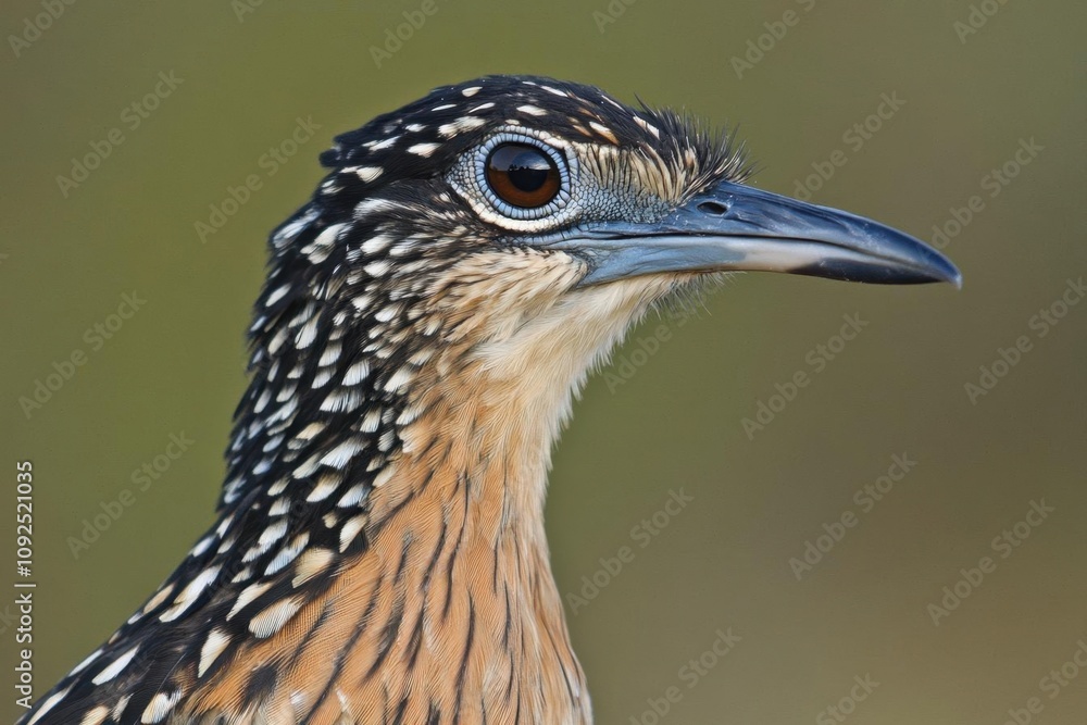 Close-up of a bird with distinctive markings and features. Close-up of a bird with distinctive markings and features.