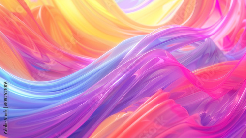 Wallpaper Mural Dynamic Flow of Vibrant Waves in Sunset Hues Torontodigital.ca