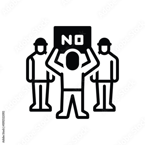 Black solid icon for resist