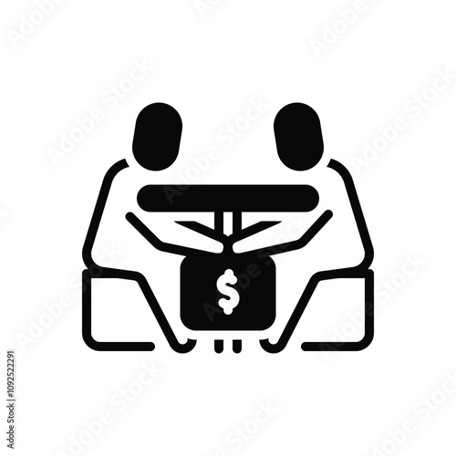 Black solid icon for venal