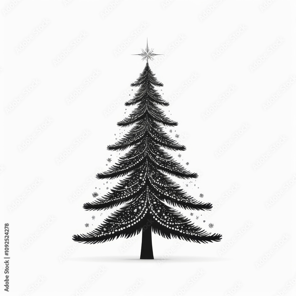 Fototapeta premium christmas tree set