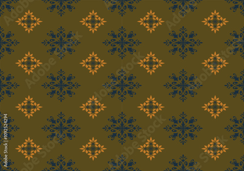 damask flora seamless pattern design for fabric curtain wallpaper mattresses carpet floor bed sheet bolster pillow blanket ceramic tile background wrapping ornament