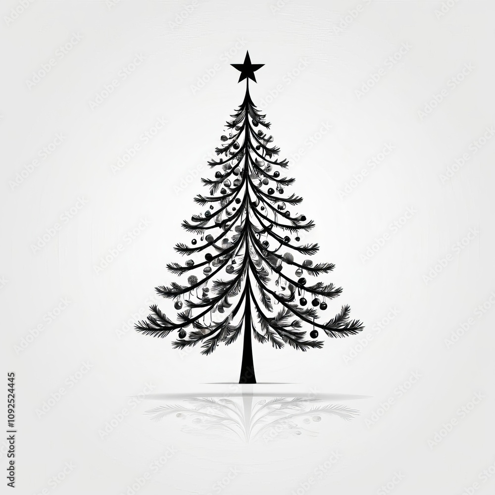 Obraz premium christmas tree illustration