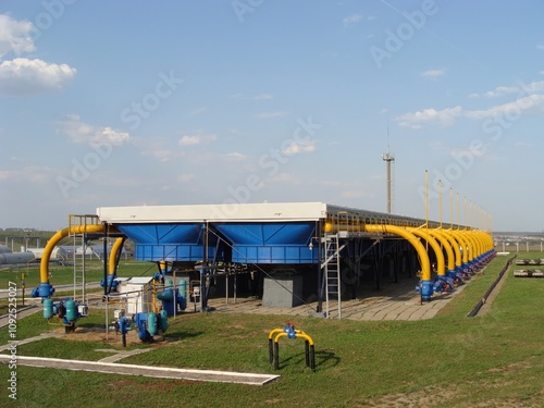 General view of the site of natural gas air cooling units