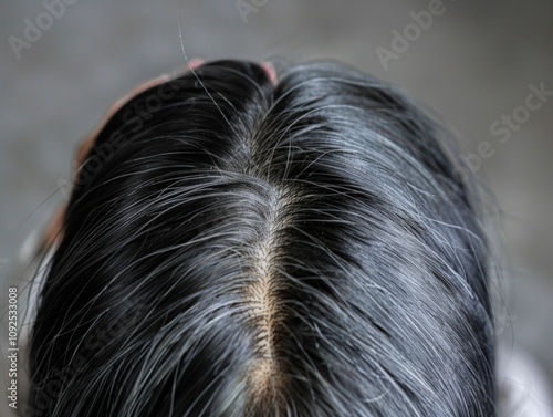 Close-up of Gray Hair photo