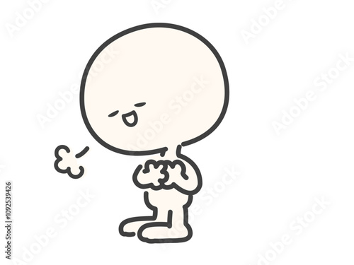 安心するシンプルでかわいい人物のベクターイラスト素材