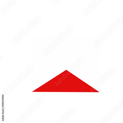 red pyramid isolated on white