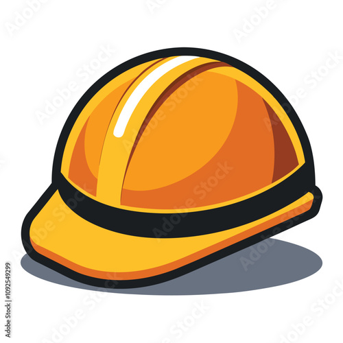 Hard hats vector illustration Isolated white background.