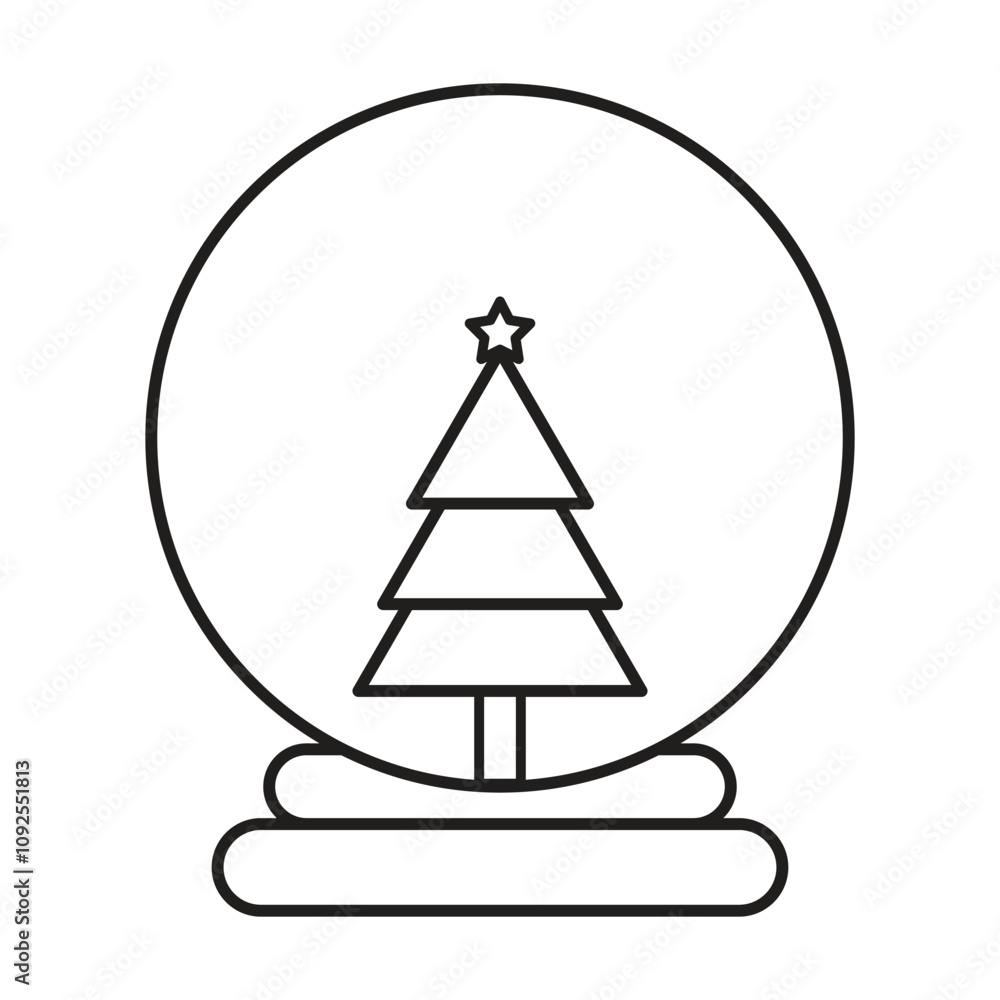 Fototapeta premium snow globe icon