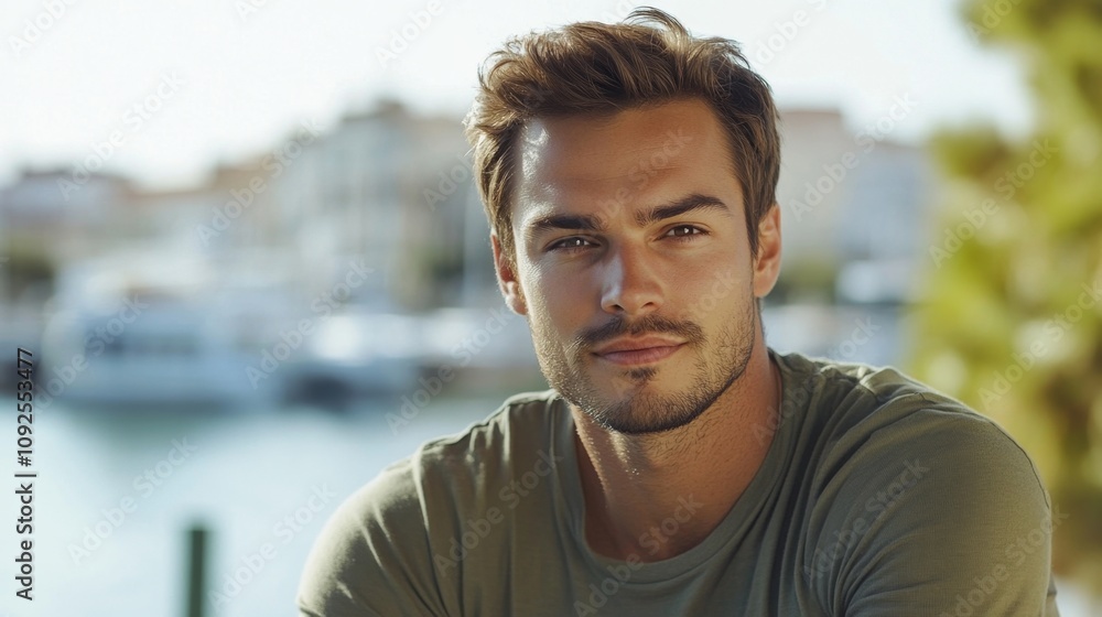 Handsome Man Portrait by the Water Handsome Man Portrait by the Water