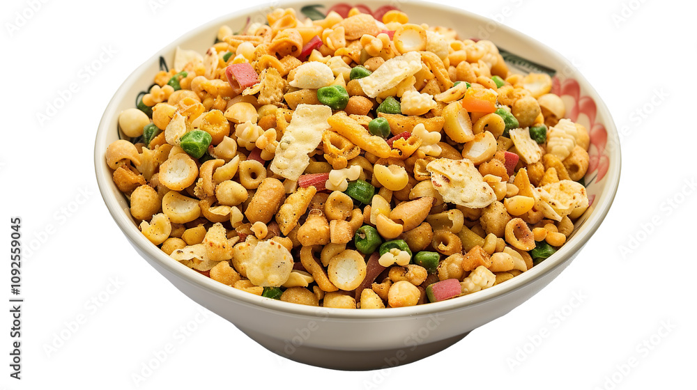 Bhel Puri Namkeen isolated on transparent background, PNG Bhel Puri Namkeen isolated on transparent background, PNG