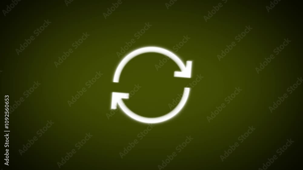 Loading, processing, refresh icon animation video.