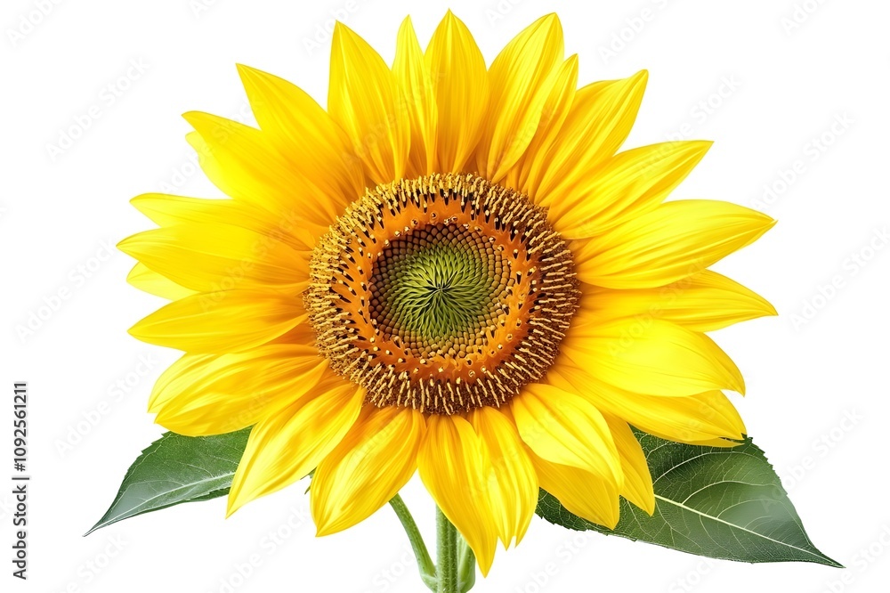 Obraz premium Sunflower isolated on white background.