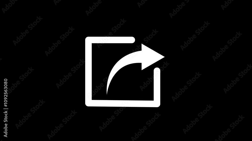 Share icon, simple design web and mobile app sharing sign animation. Share icon, simple design web and mobile app sharing sign animation.