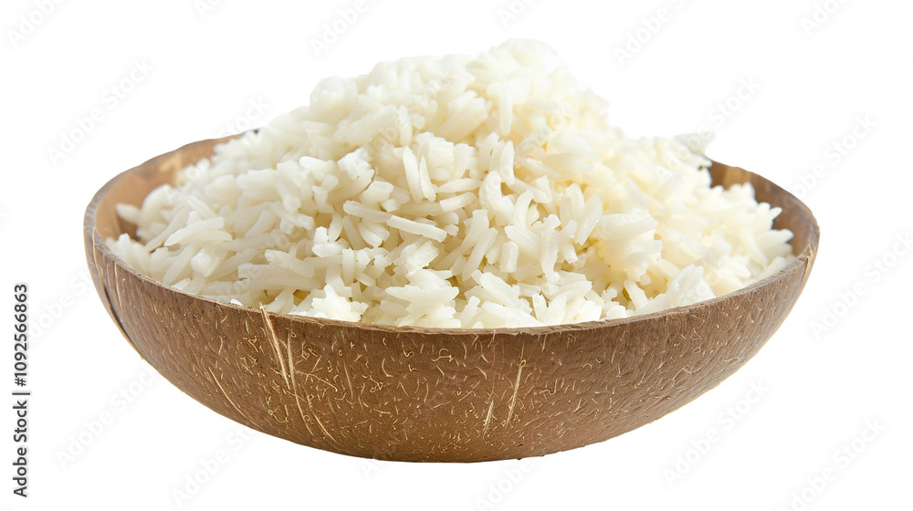 Coconut Rice isolated on transparent background, PNG Coconut Rice isolated on transparent background, PNG