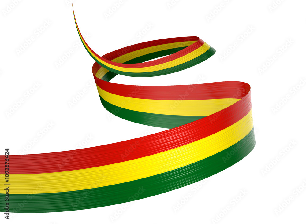 3d Flag Of Bolivia 3d Shiny Waving Bolivia Ribbon Flag On White Background 3d Illustration 3d Flag Of Bolivia 3d Shiny Waving Bolivia Ribbon Flag On White Background 3d Illustration