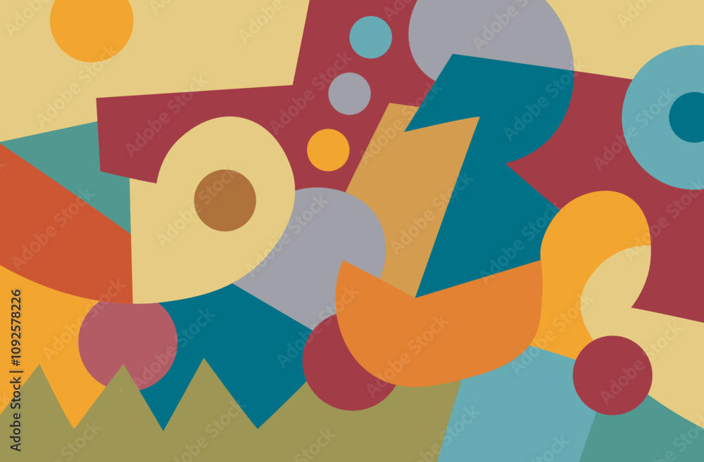 colorful abstract art for wall decoration

