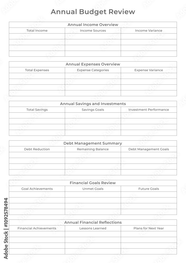 Budget Planner Pages and Planner Sheets Design Template for daily, weekly, monthly and annually Budget organizing routines and personal goals Budget Planner Pages and Planner Sheets Design Template for daily, weekly, monthly and annually Budget organizing routines and personal goals