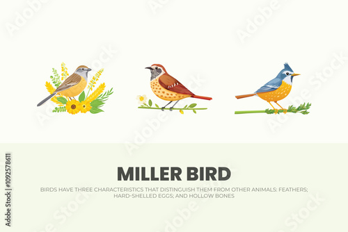 Miller Bird Three Distinctive Avian Characteristics Illustrated