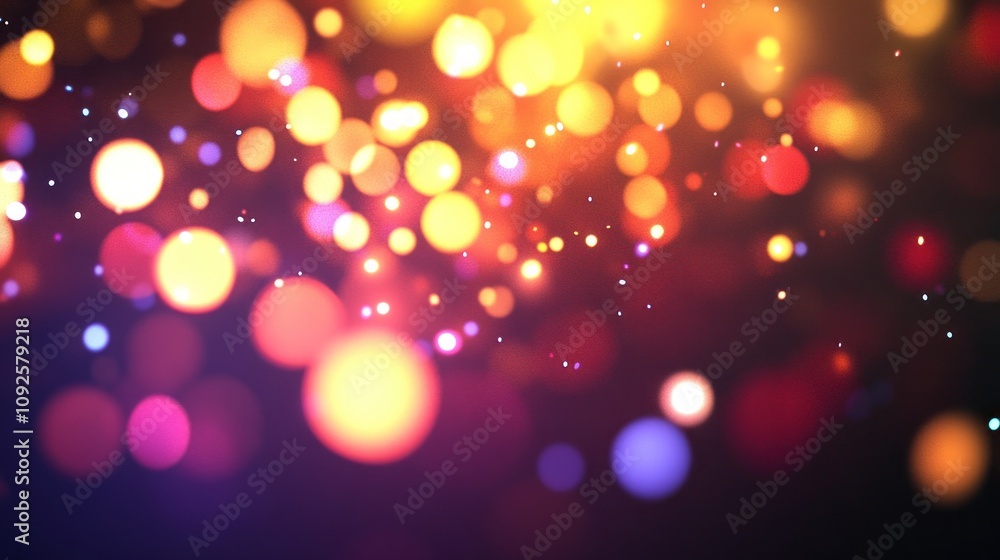 A vibrant display of colorful bokeh lights creating a dreamy, festive atmosphere. A vibrant display of colorful bokeh lights creating a dreamy, festive atmosphere.
