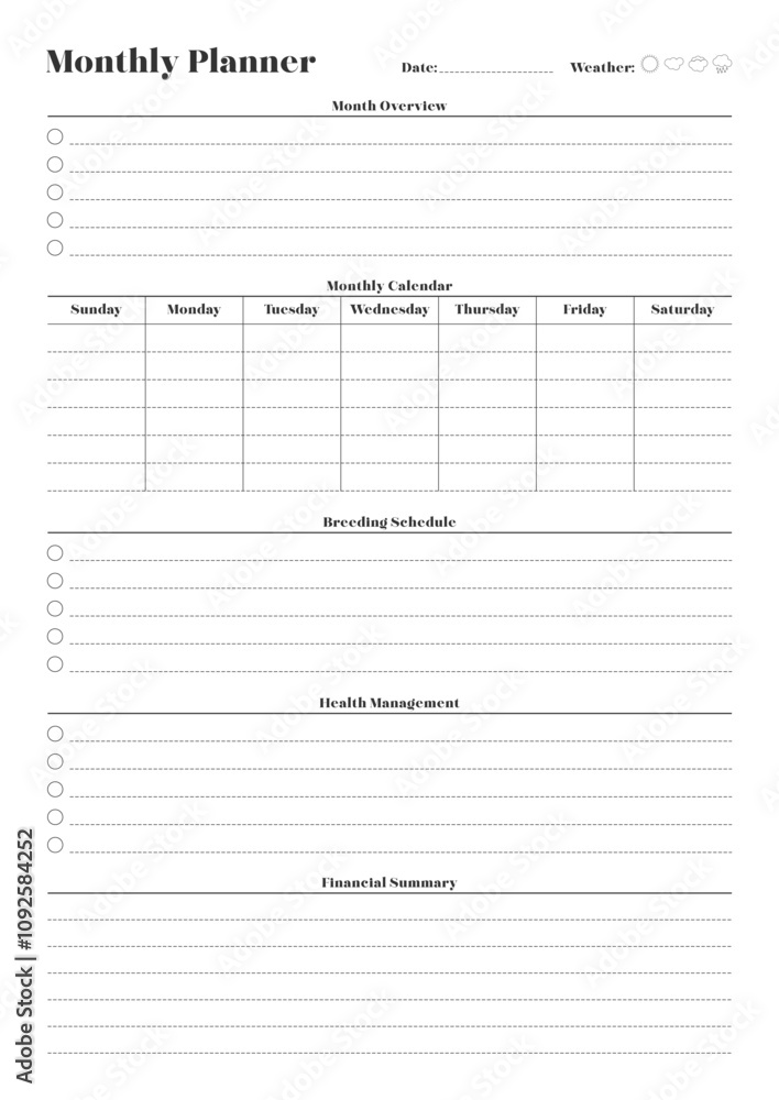 Versatile Generic Planning Pages and Planner Sheets Design Template for daily, weekly, and monthly organization for organizing daily routines and personal goals Versatile Generic Planning Pages and Planner Sheets Design Template for daily, weekly, and monthly organization for organizing daily routines and personal goals