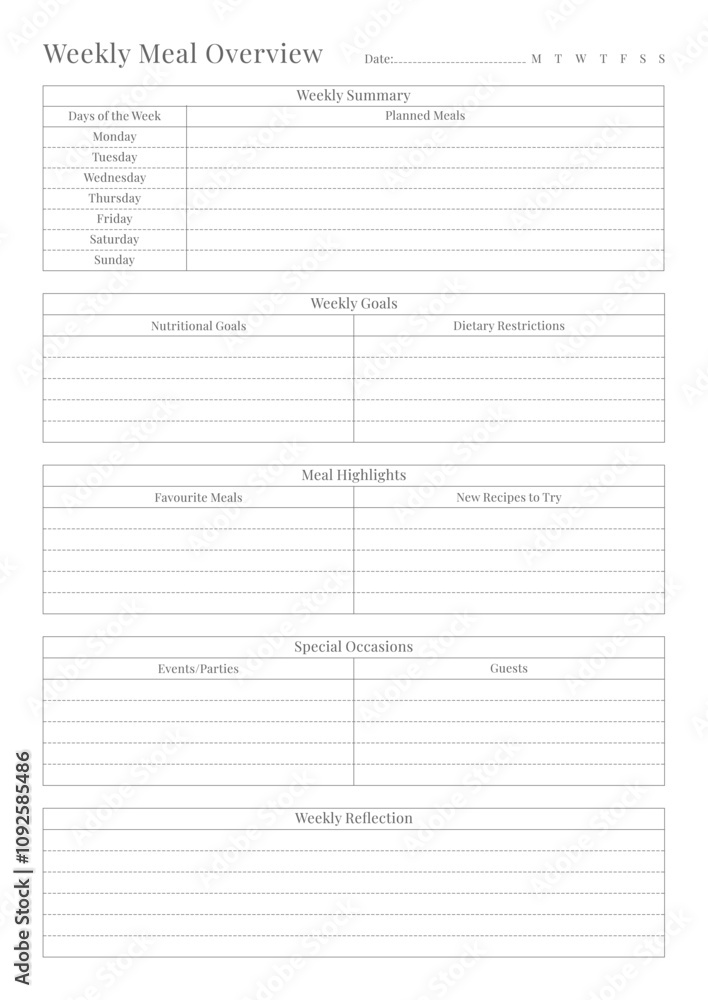 Comprehensive Meal Planning Sheets for Weekly, Monthly, and Daily Meal Prep, Grocery List Organization, Nutritional Tracking, and Healthy Eating Goals, Easy Printable Templates Comprehensive Meal Planning Sheets for Weekly, Monthly, and Daily Meal Prep, Grocery List Organization, Nutritional Tracking, and Healthy Eating Goals, Easy Printable Templates