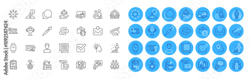 Candlestick chart, Creative design and Ethics line icons pack. Employee, Global business, Engineering documentation web icon. Victory, Square area, Accounting checklist pictogram. Vector