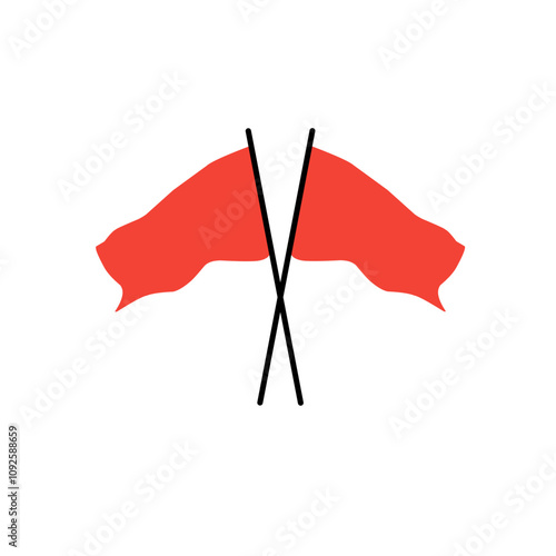 cross flag vector icon