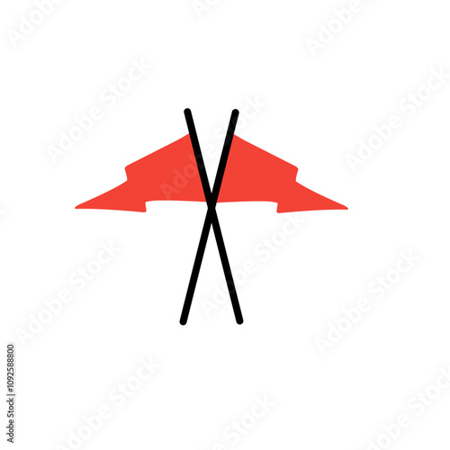 cross flag vector icon