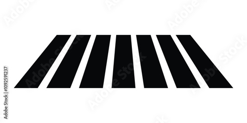 Crosswalk vector isolated on white background