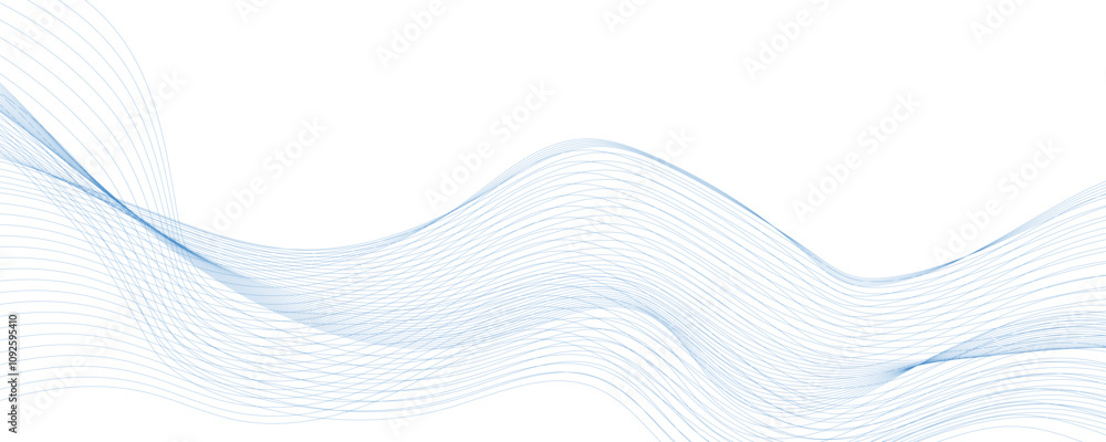 Fototapeta premium Abstract vector blur wavy lines background.