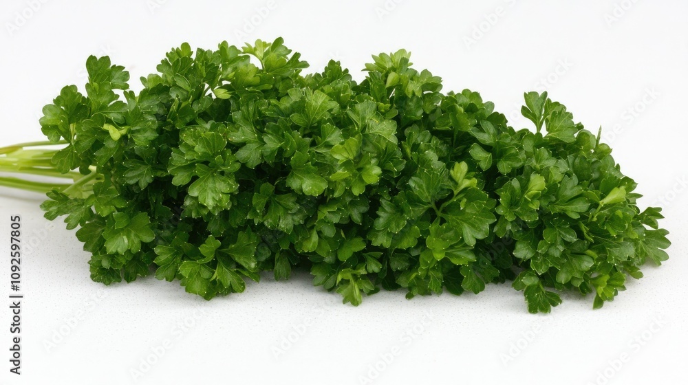 Fototapeta premium Fresh Vibrant Parsley Bunch Close-Up