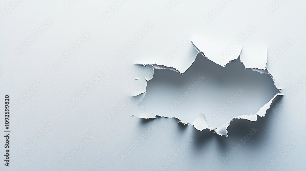 A torn piece of paper revealing a blank background, symbolizing disruption or a hidden message. A torn piece of paper revealing a blank background, symbolizing disruption or a hidden message.