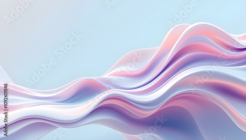 Fototapeta Naklejka Na Ścianę i Meble -  Abstract fluid 3d renders holographic iridescent neon curved waves in motion on a dark background. Gradient design element for banners. Modern colorful flow poster. Wave Liquid shape color background