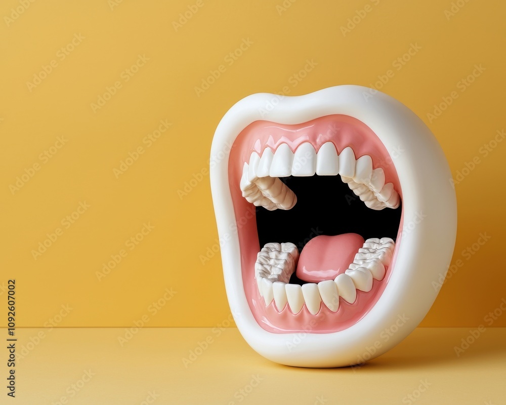 Naklejka premium Dental health awareness event studio setting creative design graphic art
