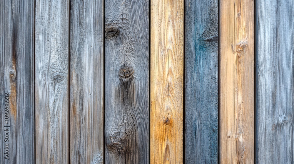 Fototapeta premium Rustic Wooden Wall Panels in Horizontal Layout