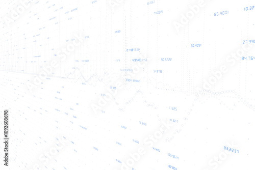 Bild auf Leinwand Abstract representation of numerical data and statistics in soft tones