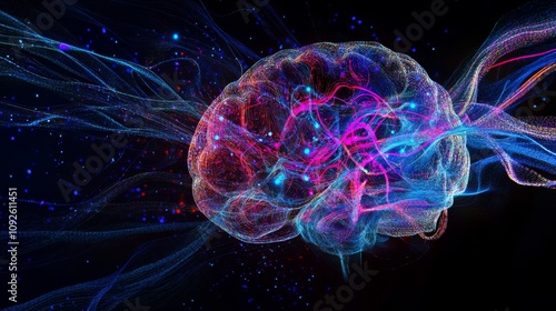 Abstract Brain Visualization: Exploring the Intricate Network of Thoughts