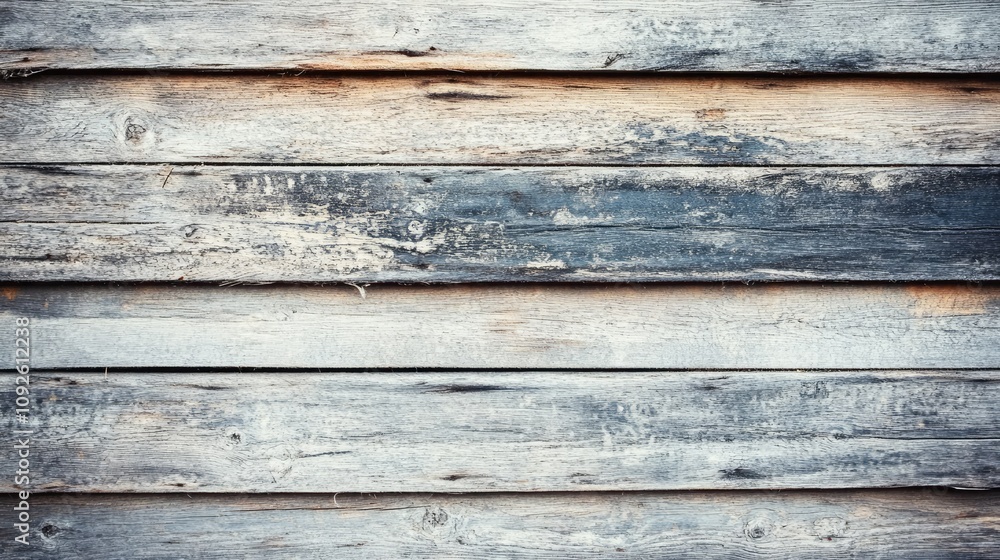 Weathered Wooden Wall with Horizontal Planks Weathered Wooden Wall with Horizontal Planks