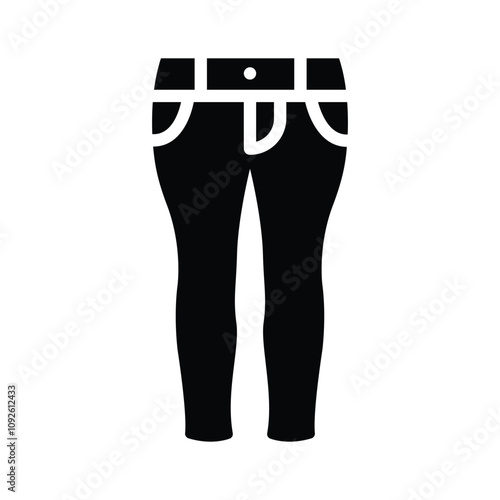 Icon representing regular pants or trousers for outfits