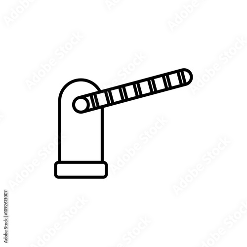 Barrier icon linear logo isolated