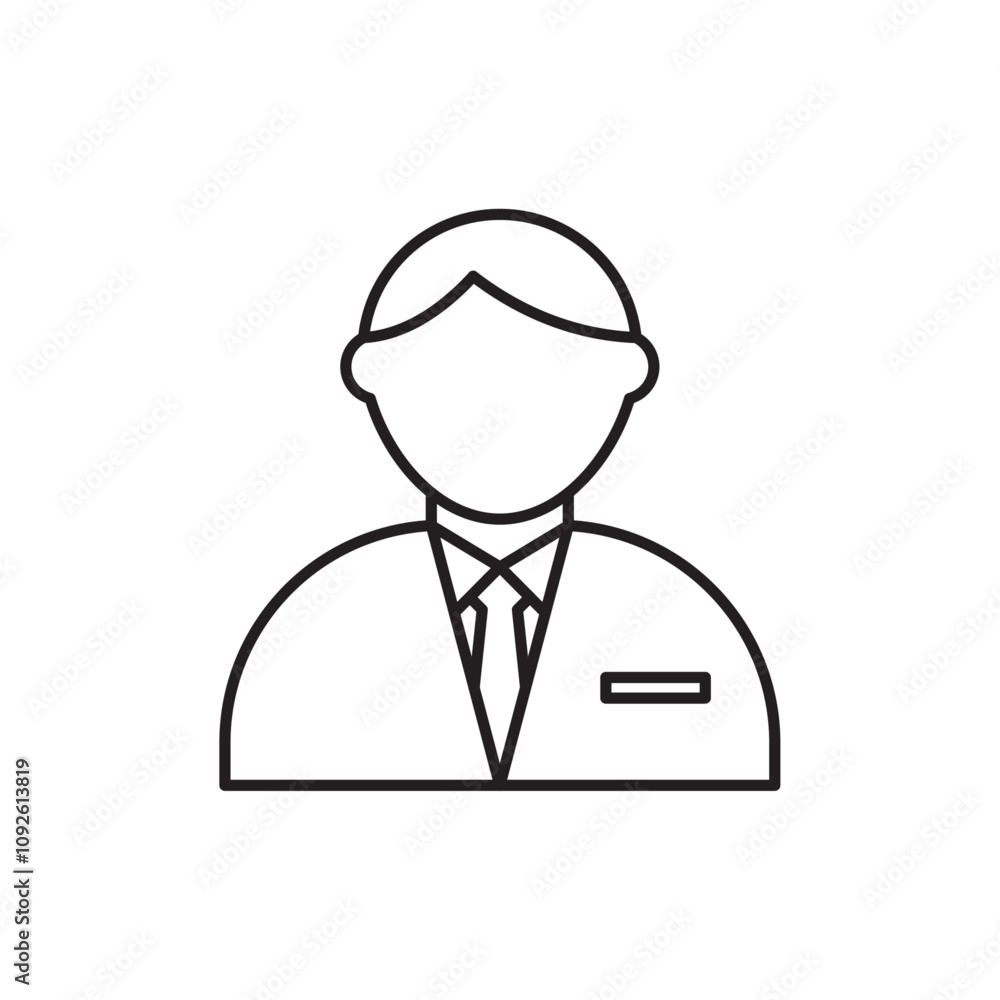 Businessman icon linear logo isolated Businessman icon linear logo isolated