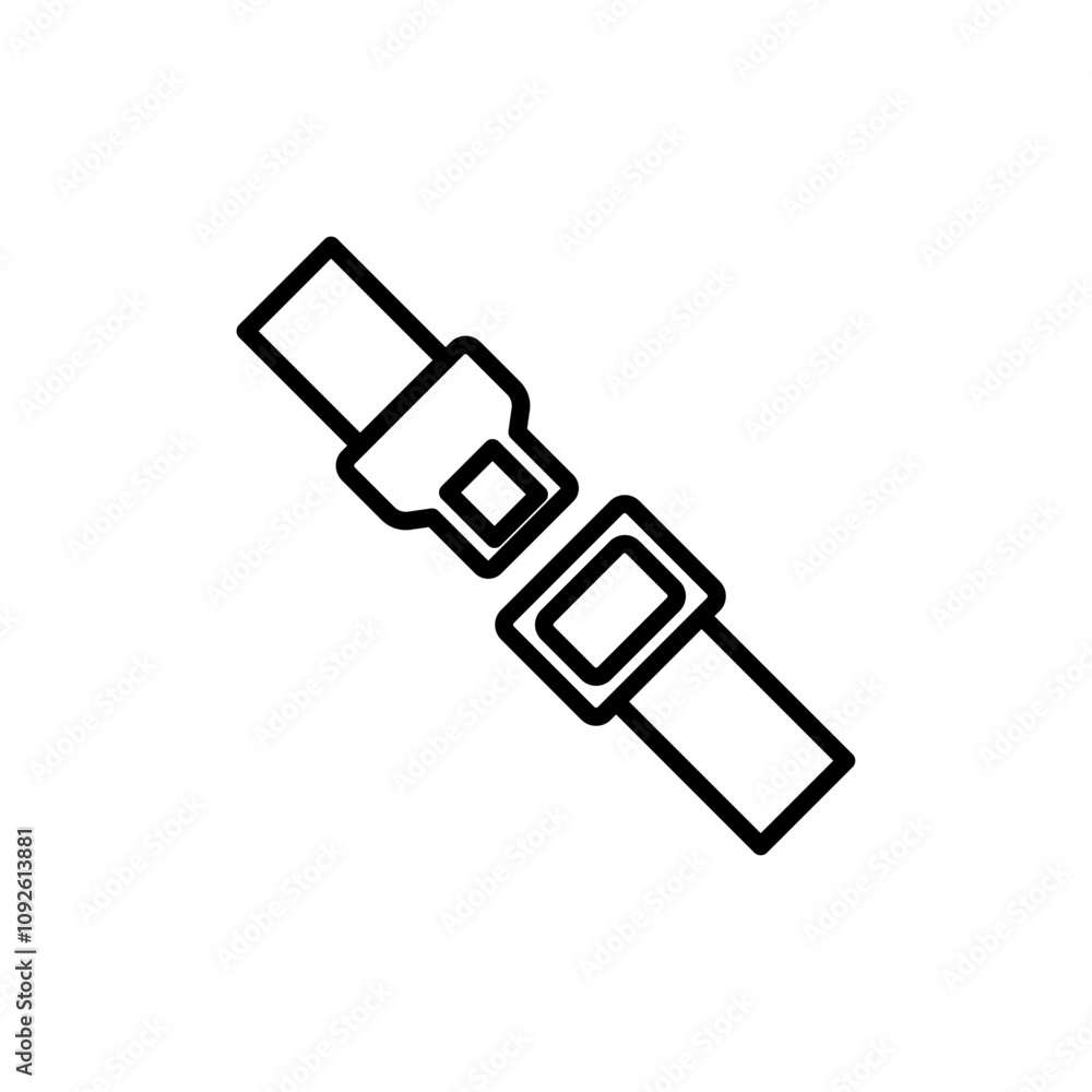 Car seat belt icon linear logo isolated Car seat belt icon linear logo isolated