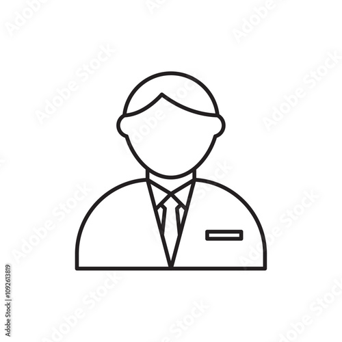 Wallpaper Mural Businessman icon linear logo isolated Torontodigital.ca