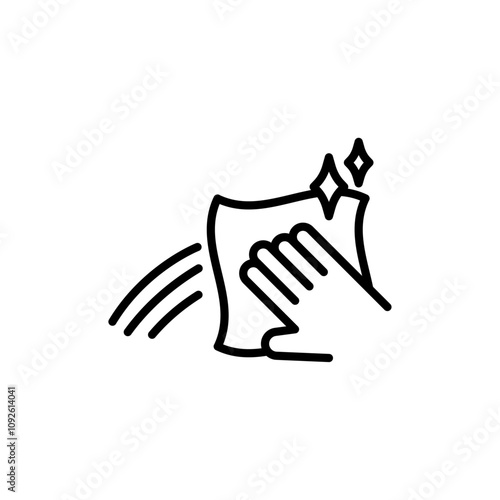 Clean icon linear logo isolated