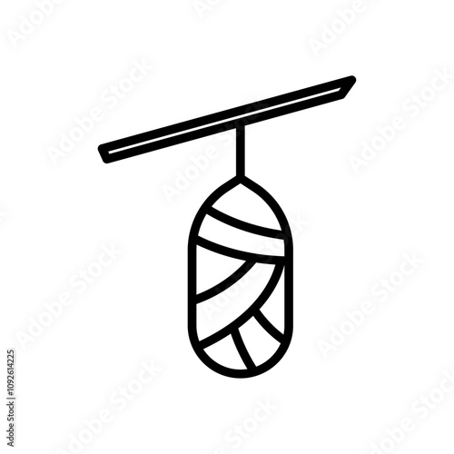 Cocoon icon linear logo isolated